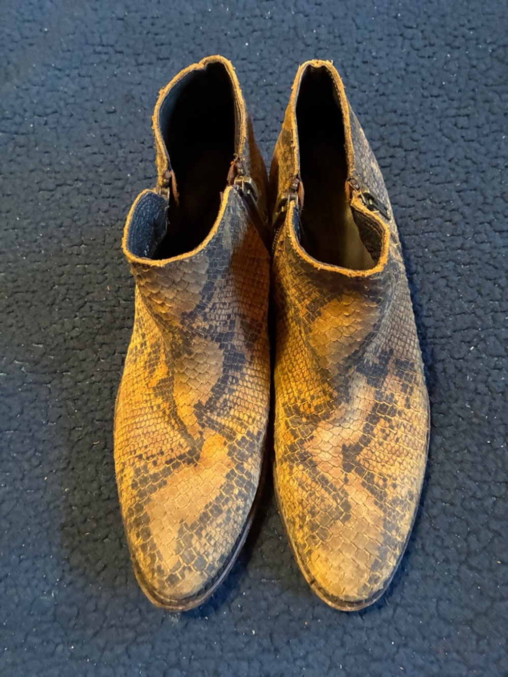 Liberty black Snake-Print Chukka Boots in Brown